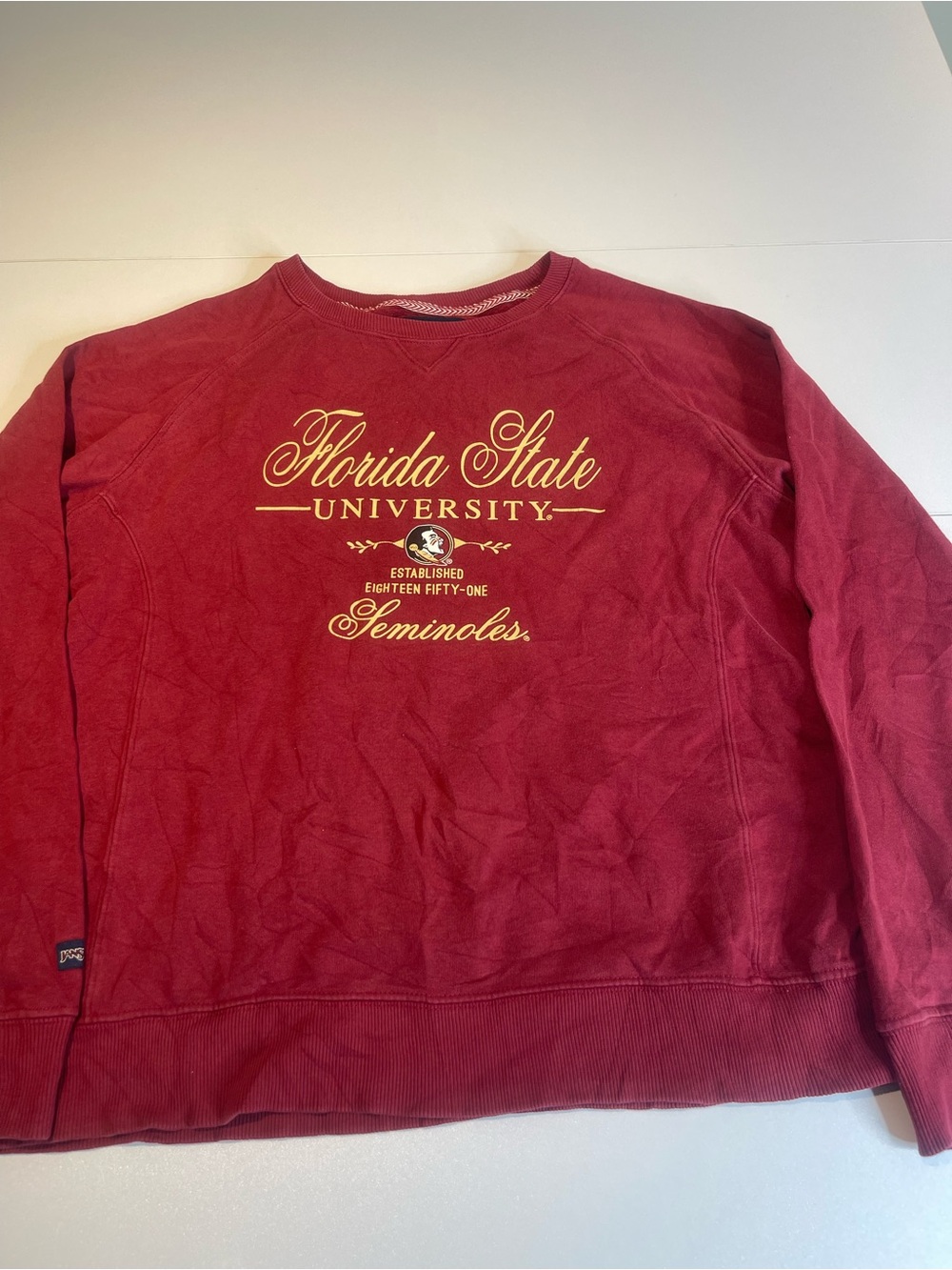 Jansport Maroon Crewneck with Gold Florida State Script